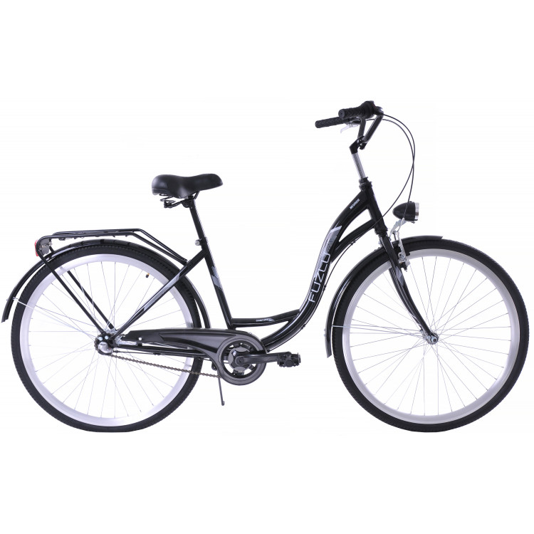 Mestský bicykel 28 Fuzlu Nevada S-3 Čierna lesklá